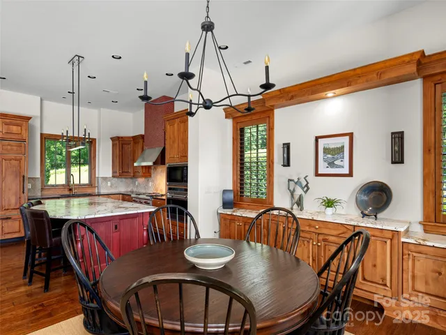 a view of a dining room and livingroom