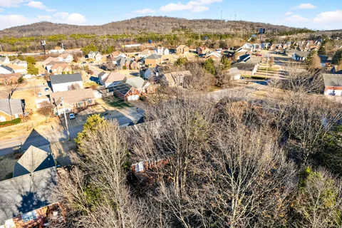 a view of city and mountain