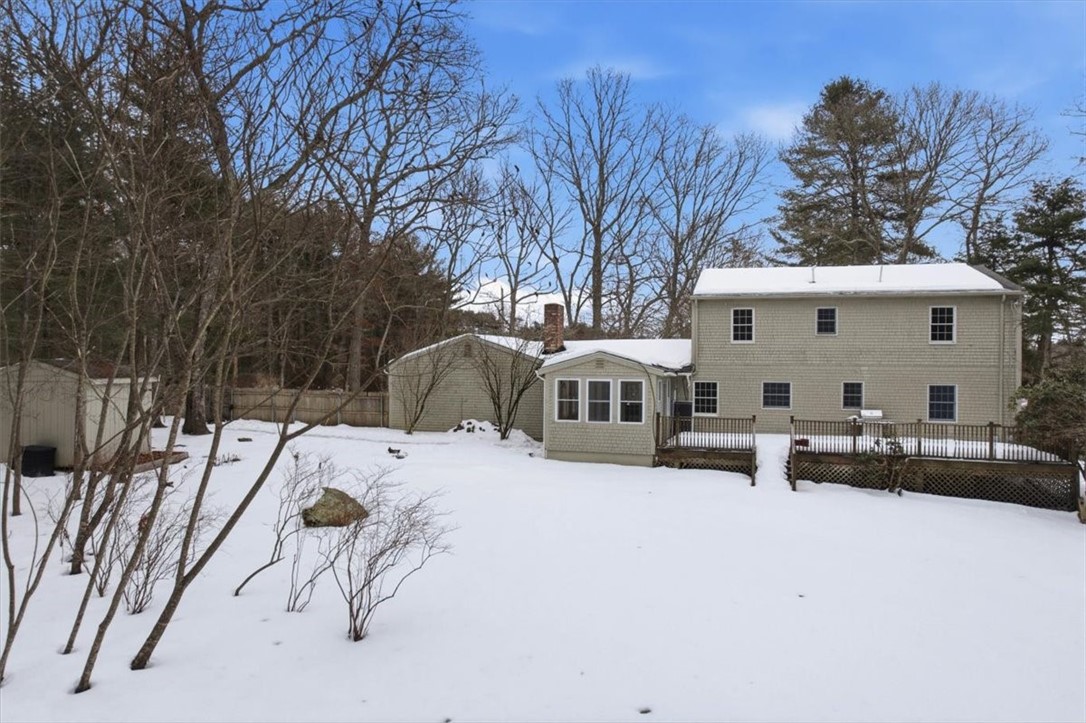 449 Widow Sweets Road Exeter, RI 02822 - Photo 5 of 50 View of the backyard area/back of house in Winter