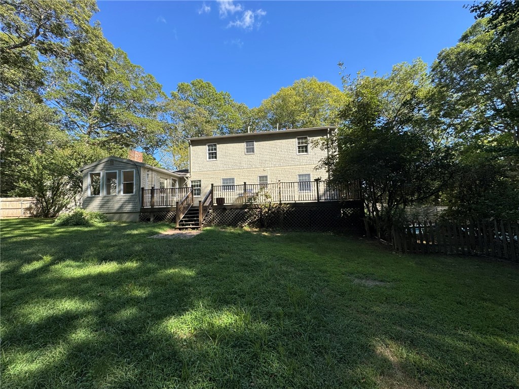 449 Widow Sweets Road Exeter, RI 02822 - Photo 6 of 50 View of the backyard area/back of house in Late Summer/Early Fall