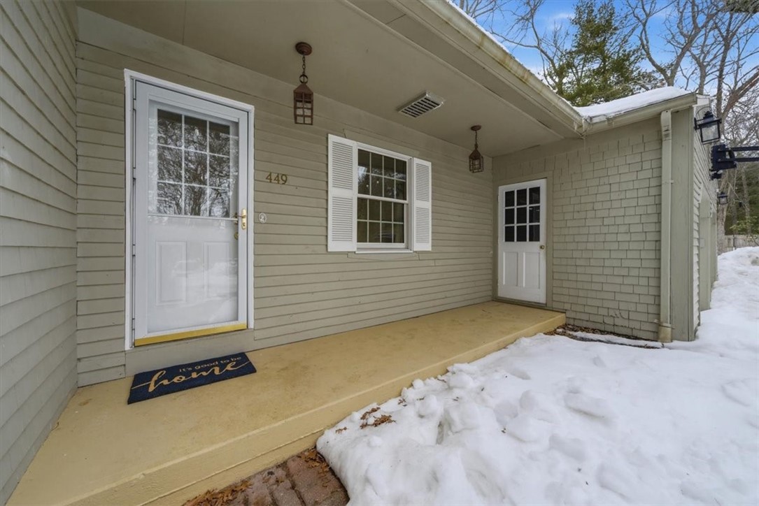 449 Widow Sweets Road Exeter, RI 02822 - Photo 8 of 50 Convenient secondary entrance on covered porch connecting to garage