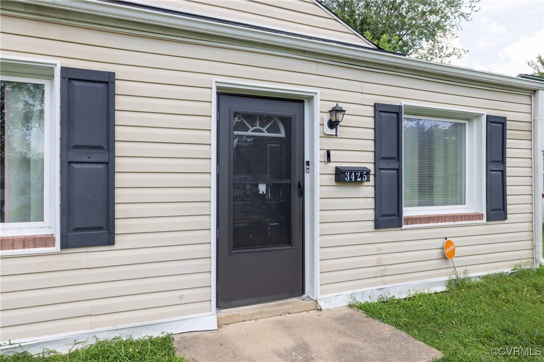 Doorway to property