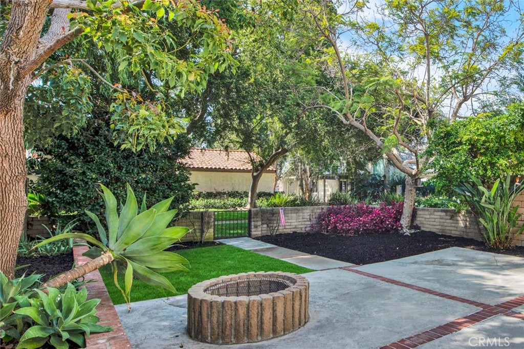 60 Willow Tree Lane Irvine, CA 92612 - Photo 47 of 74 a view of a backyard with plants and a garden