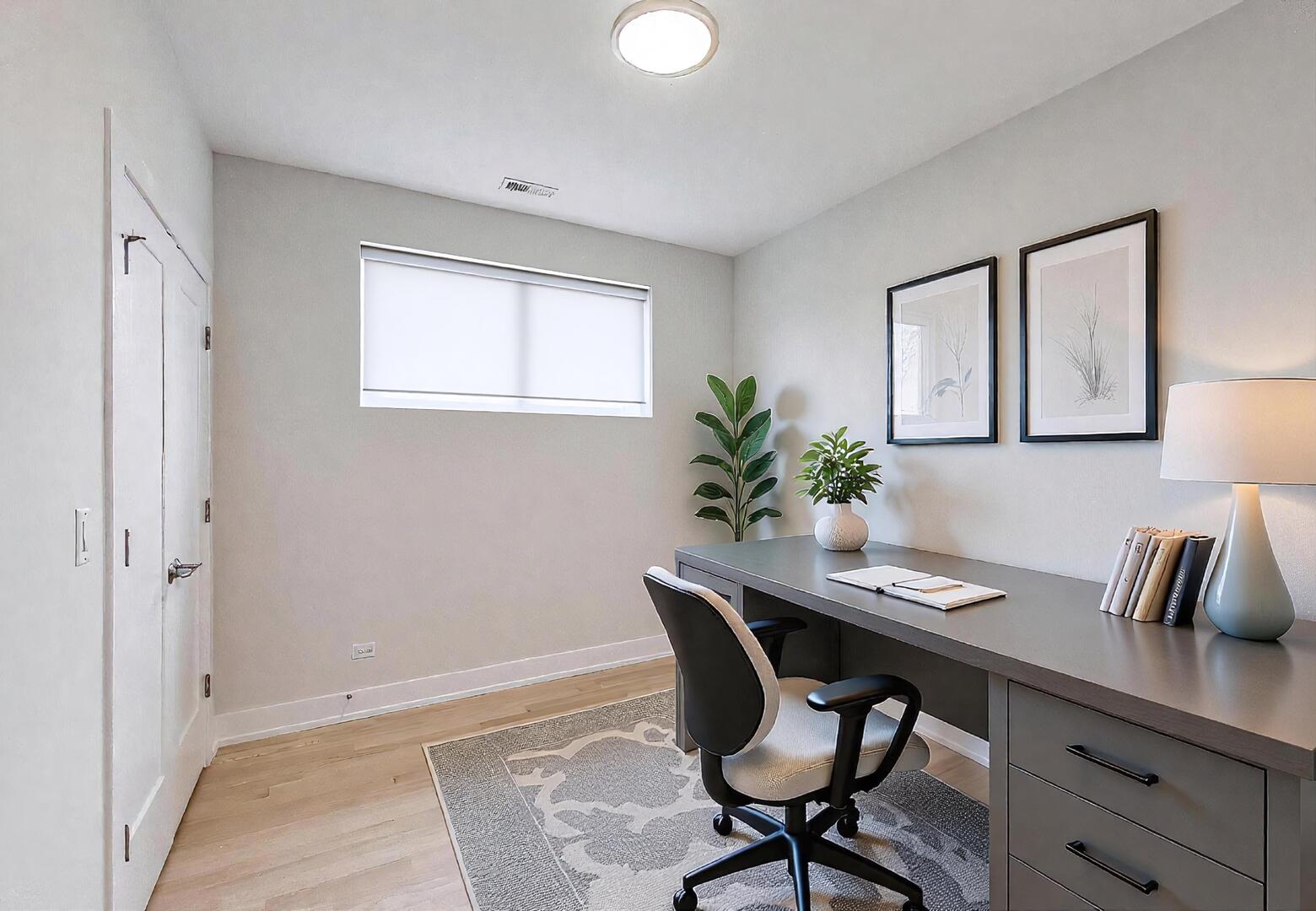 3339 North Ridgeway Avenue, Unit 2N Chicago, IL 60618 - Photo 17 of 29 a workspace with furniture and window