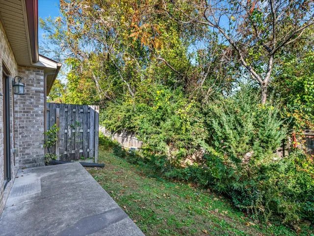 a view of a pathway of a yard