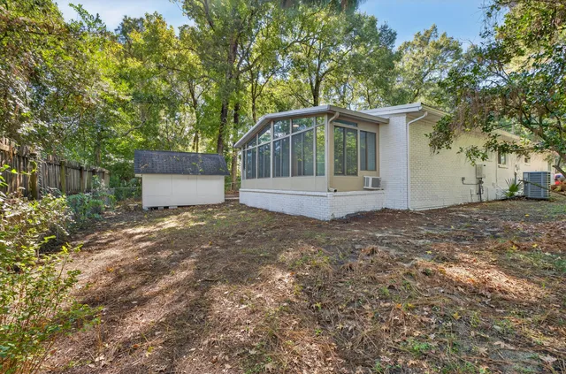 a view of a terrace with hardwood