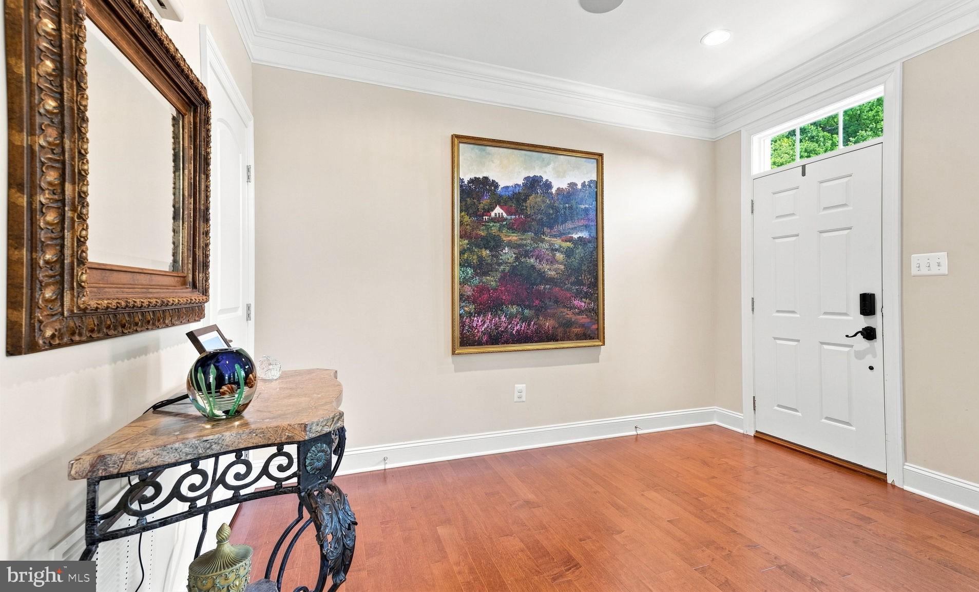 Inviting entryway with artistic flair.