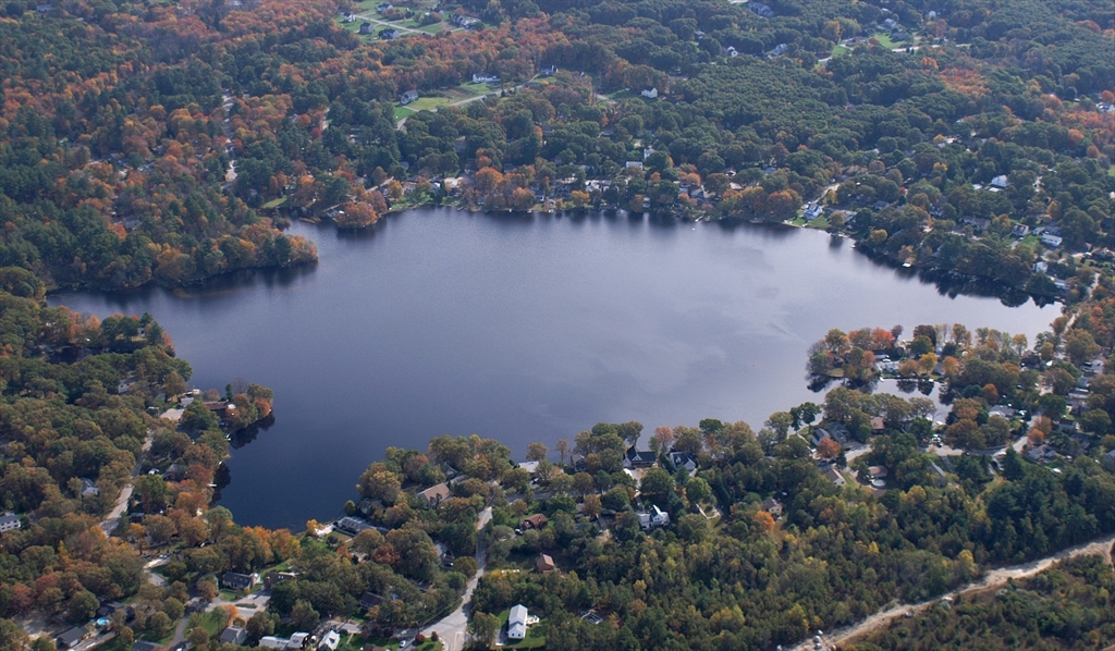 16 Indian Run Road Bellingham, MA 02019 - Photo 33 of 34 an aerial view of a house with a lake view