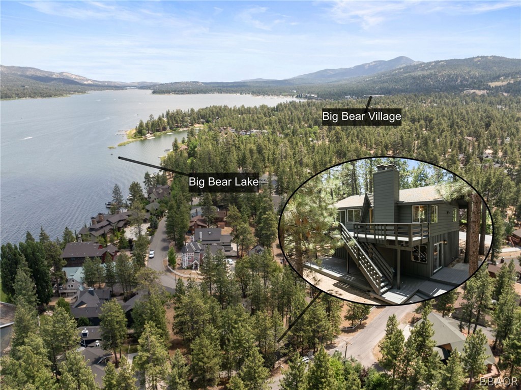 39596 Forest Road Big Bear Lake, CA 92315 - Photo 16 of 50 a view of a balcony with an ocean view