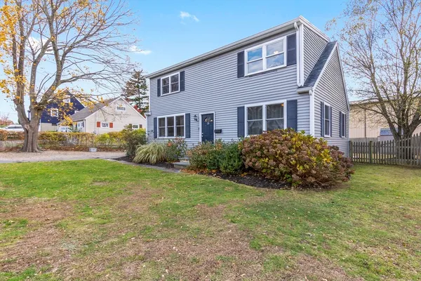 a house view with garden space