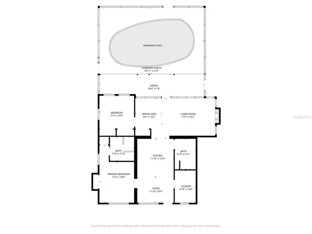 a picture of a bench in middle of a room