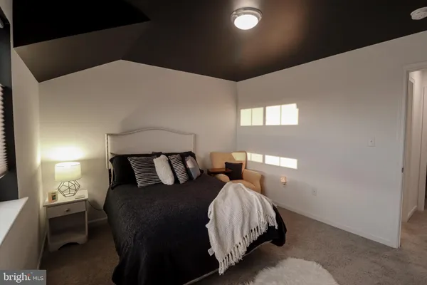 a bed room with a bed