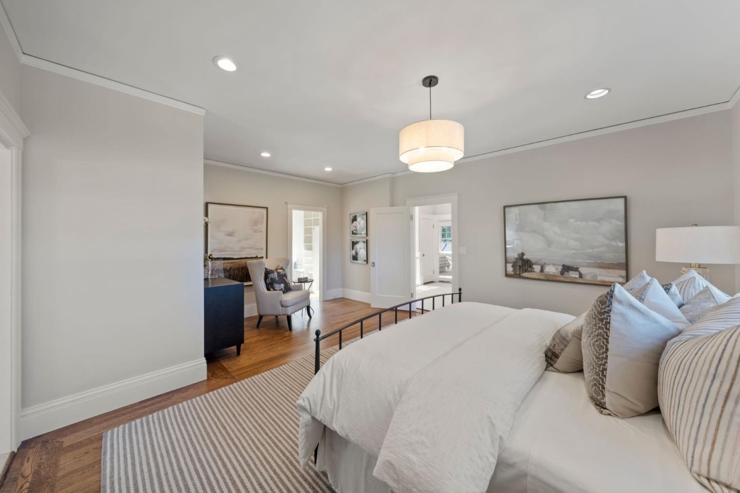 445 Hillcrest Road San Mateo, CA 94402 - Photo 25 of 41 a bed room with a bed and a painting