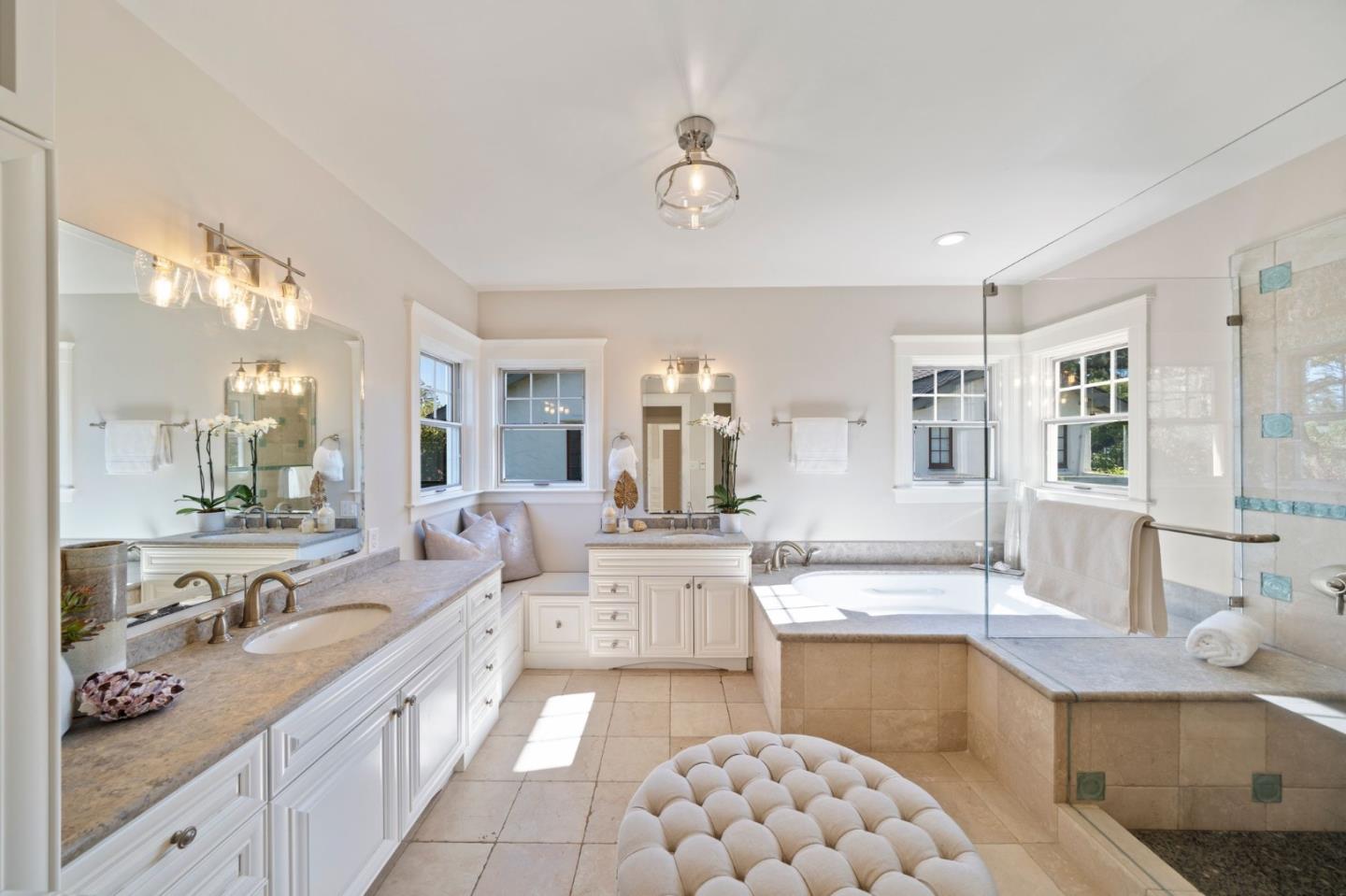 445 Hillcrest Road San Mateo, CA 94402 - Photo 27 of 41 a large white kitchen with a large window