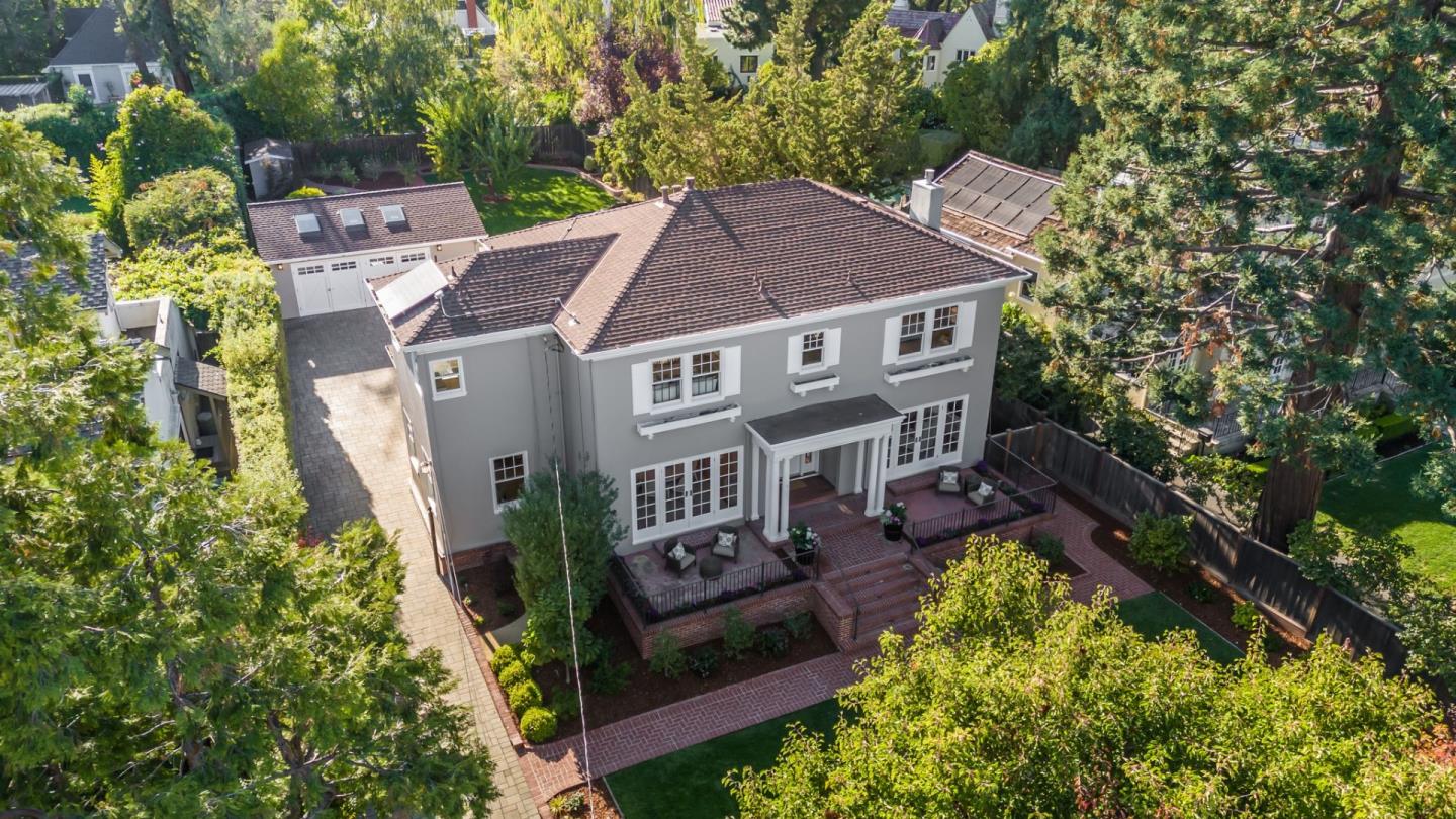 445 Hillcrest Road San Mateo, CA 94402 - Photo 39 of 41 an aerial view of a house with a yard basket ball court and outdoor seating