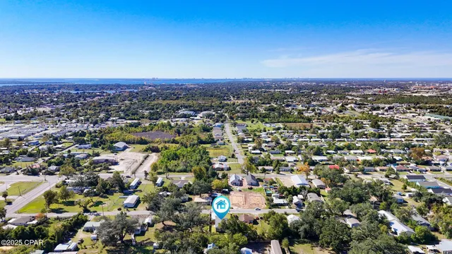 an aerial view of multiple house