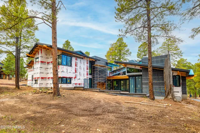 a view of a street with a building