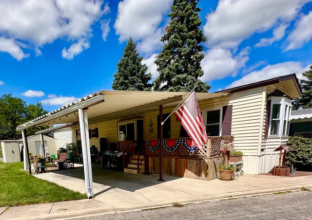 a view of a house with a patio