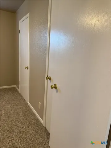 a view of wooden door