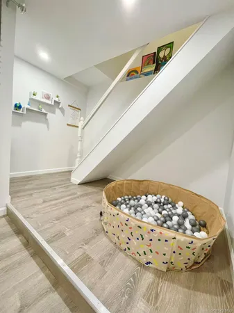 a room with toys and windows