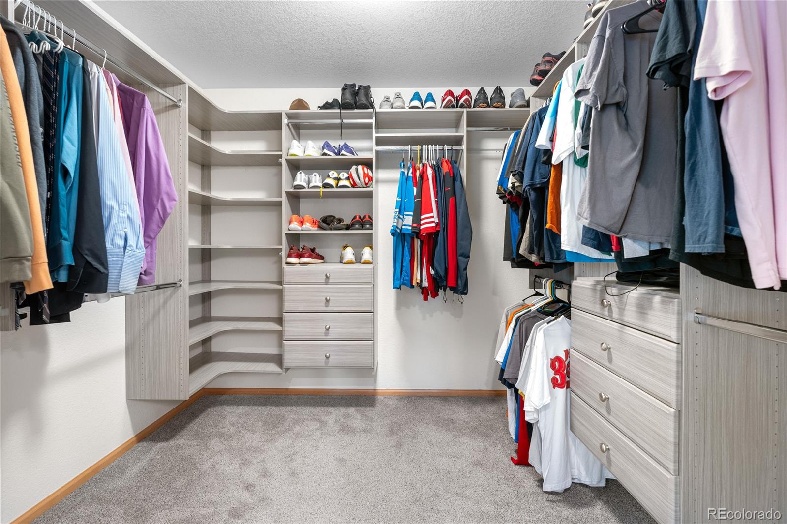 5839 Raleigh Circle Castle Rock, CO 80104 - Photo 31 of 35 a view of walk in closet with clothes and shoes