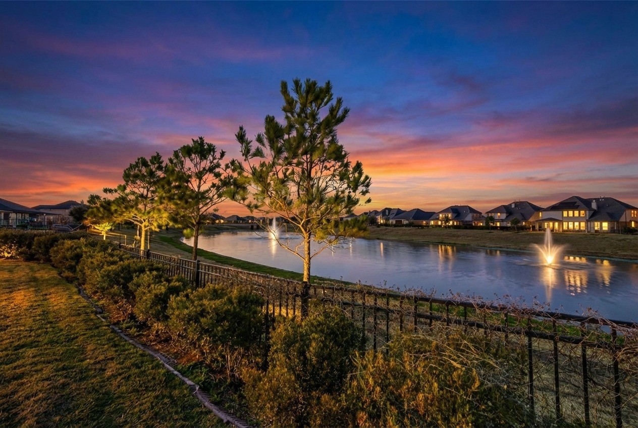 444 Round Lake Drive Rosenberg, TX 77469 - Photo 2 of 50 Fantastic lake views! ***twilight enhanced photo