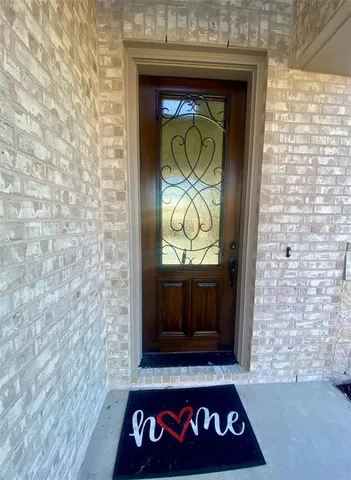 a view of front door of house