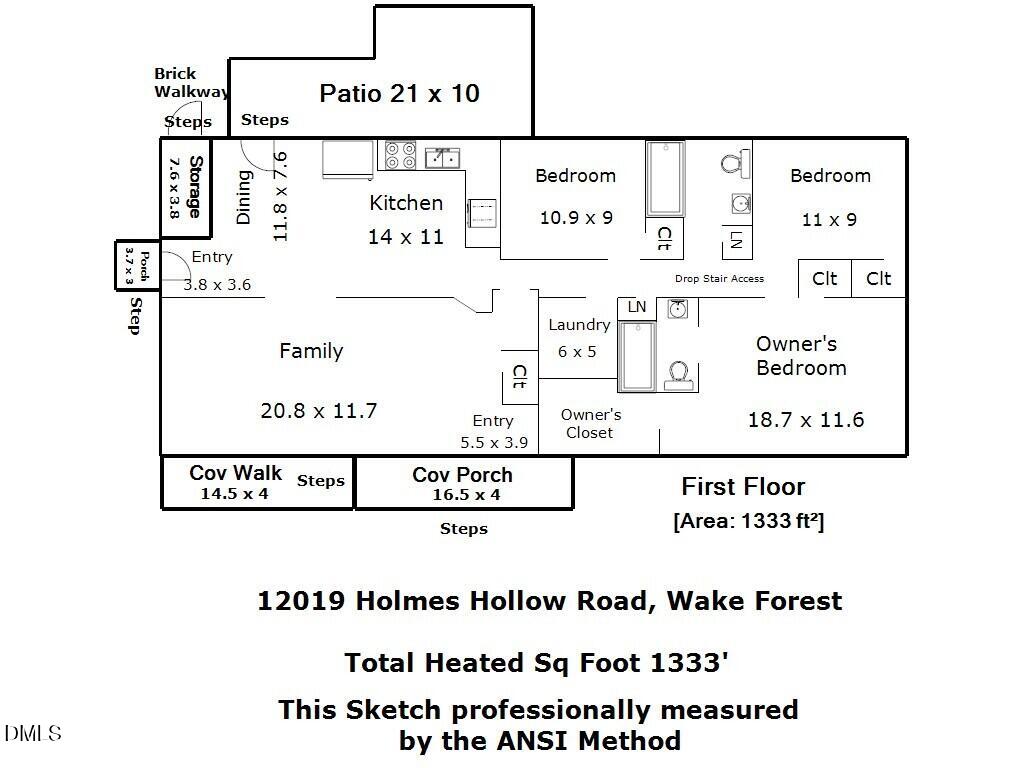 12019 Holmes Hollow Road Raleigh, NC 27587 - Photo 19 of 19 Floor Plan 12019 Holmes Hollow Road, Ral