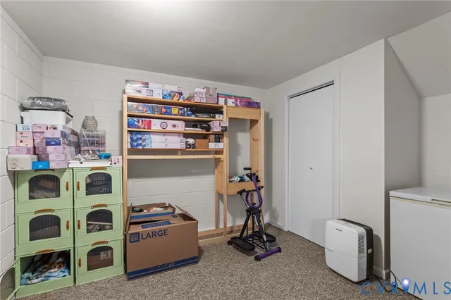 a view of storage and utility room