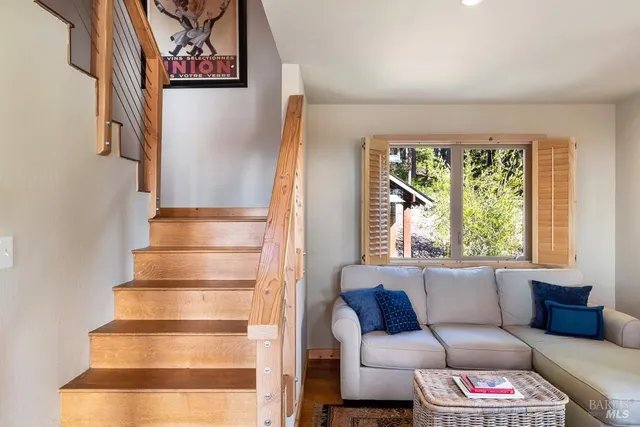 a front view of a house with a window
