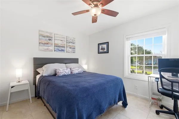 a room with furniture