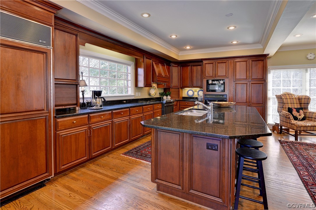 101 Spring Branch Williamsburg, VA 23185 - Photo 14 of 44 a kitchen with stainless steel appliances granite countertop sink stove refrigerator and cabinets