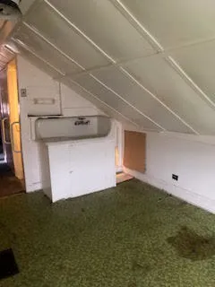 a view of a garage