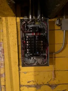a close view of water heater room