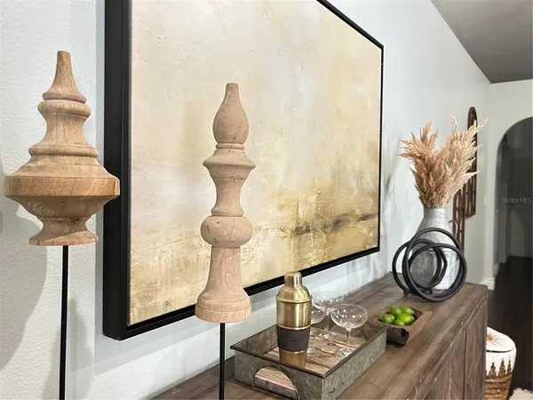 a living room with furniture and a couch