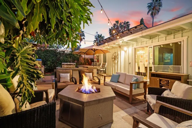 a outdoor living space with furniture