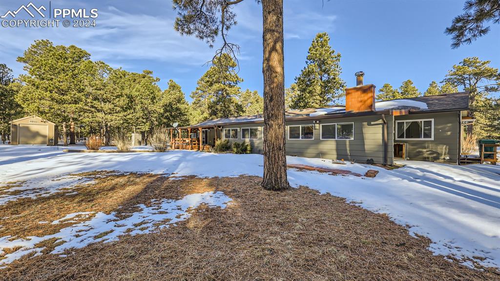 16635 High Tree Drive Elbert, CO 80106 - Photo 35 of 44 a view of a house with a tree in front of it