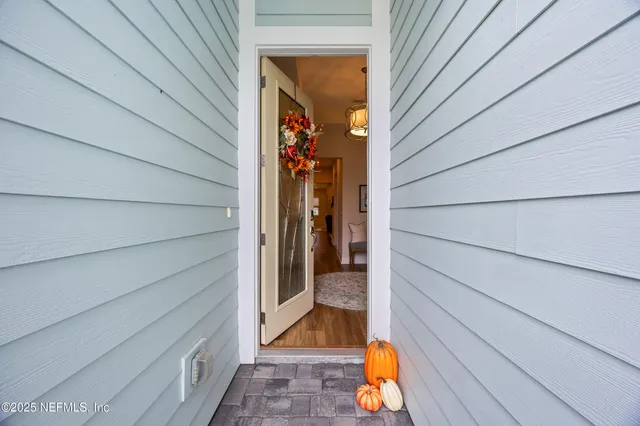 a view of a house with a door