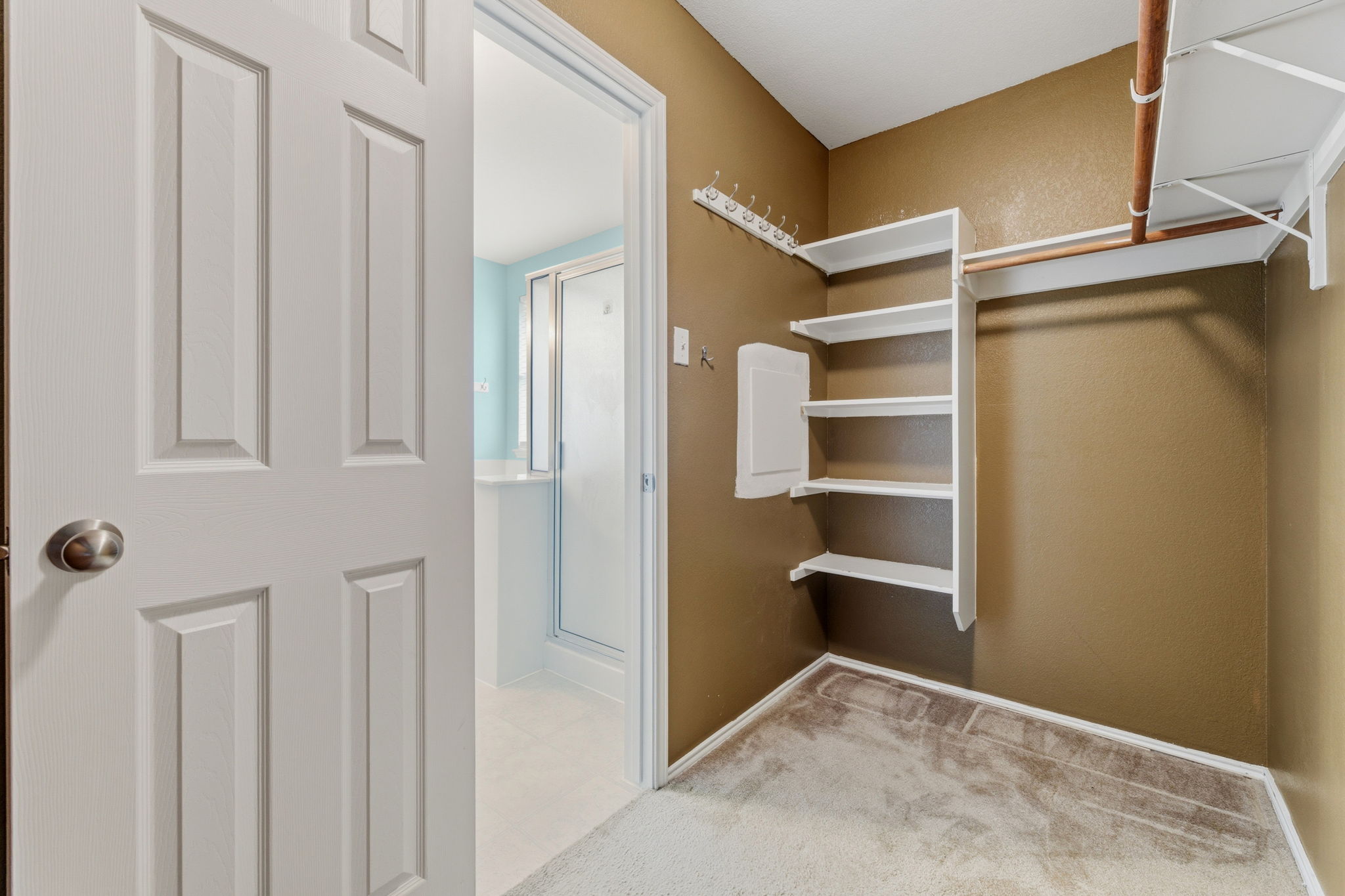 12601 Waynespur Lane Elgin, TX 78621 - Photo 33 of 38 Functional closet space offers integrated shelving and hanging rods for ample storage.