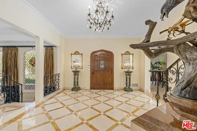 a view of a hallway with windows