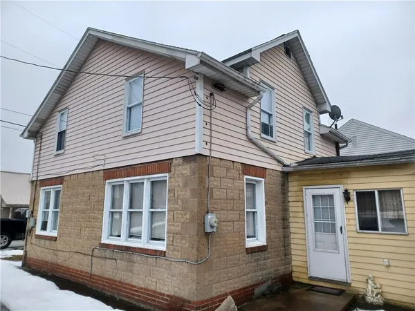 a front view of a house