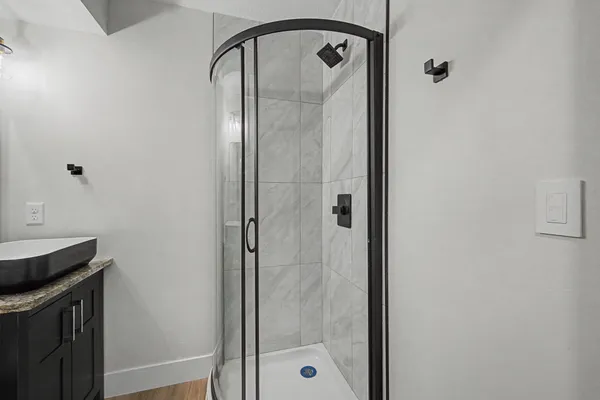 a view of outdoor space and trees