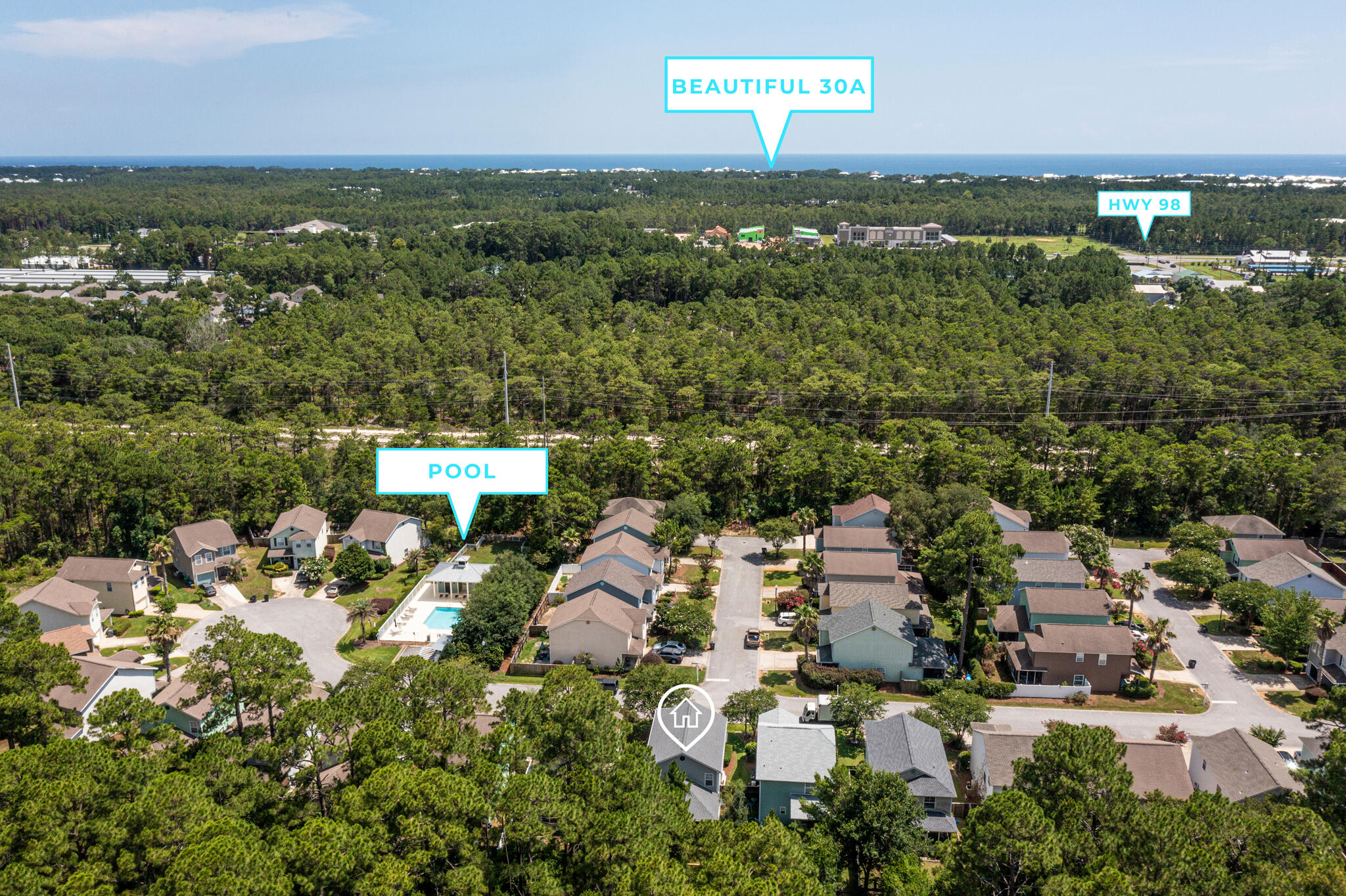 153 Hackberry Way Santa Rosa Beach, FL 32459 - Photo 2 of 51 Aerial