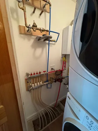 a view of a balcony with chairs