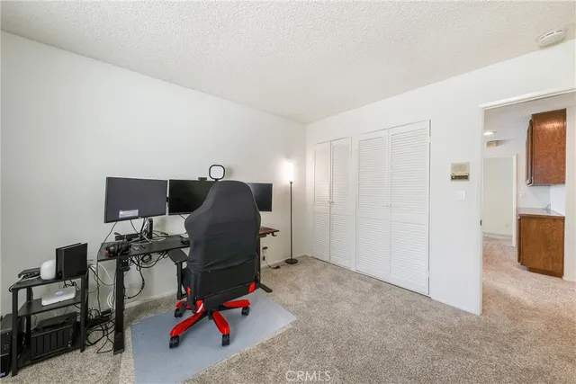 a view of workspace with livingroom