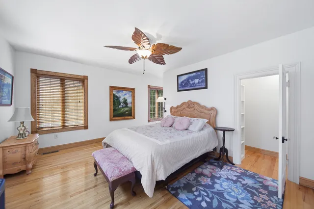 a view of a room with wooden walls