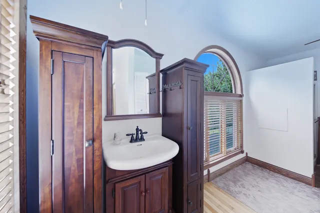 a view of a table and chairs in the patio