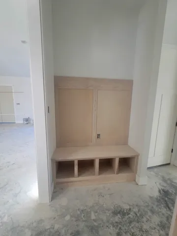 a view of a building with a street