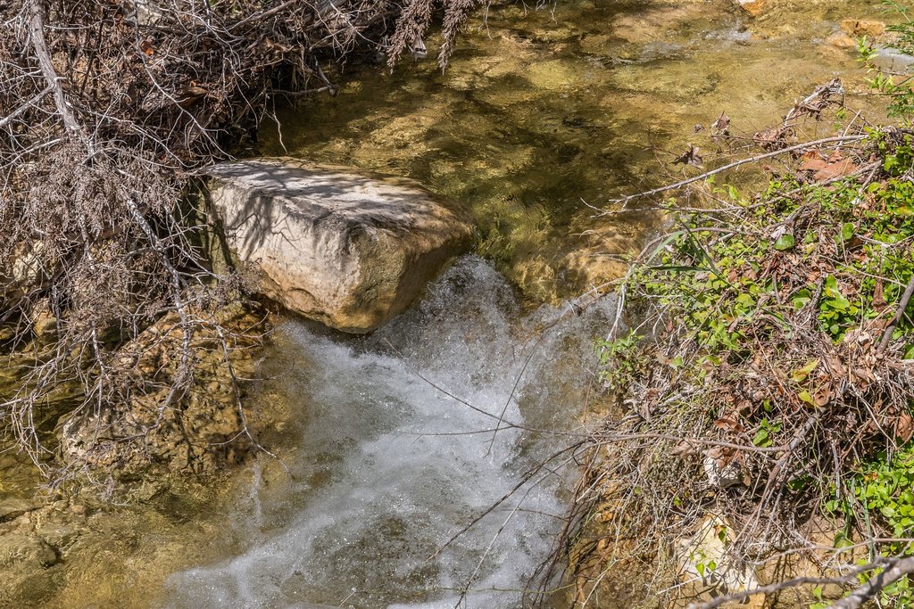 23644 Nameless Road Leander, TX 78641 - Photo 29 of 40 A tranquil water feature with natural rock formations and lush vegetation, perfect for peaceful contemplation.