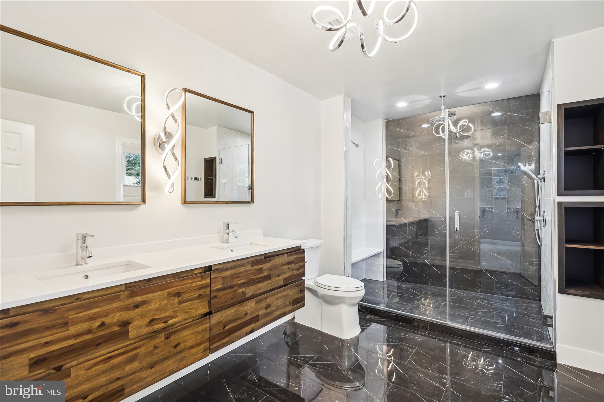 2613 Mountain Laurel Place Reston, VA 20191 - Photo 22 of 78 a bathroom with a toilet a sink and mirror